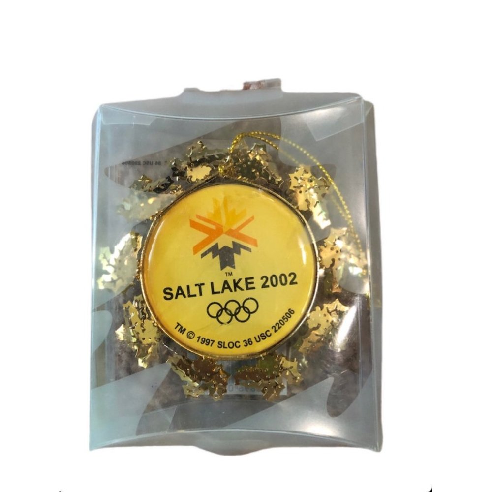 Salt Lake 2002 Winter Olympics Gold Snowflake Ornament Concord Industries